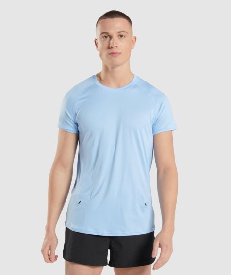 Camiseta Gymshark Speed Evolve Hombre Azules | MX 452MZE